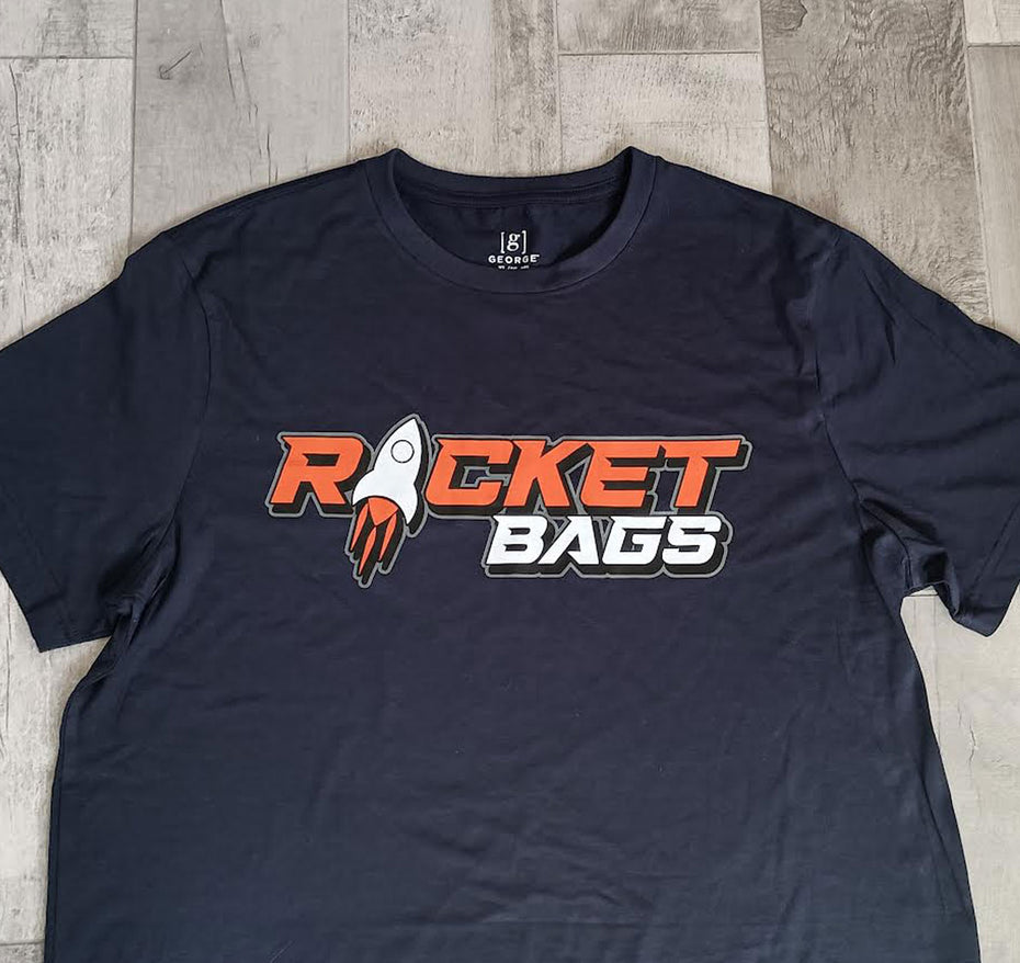navy Rocket Bags t shirt