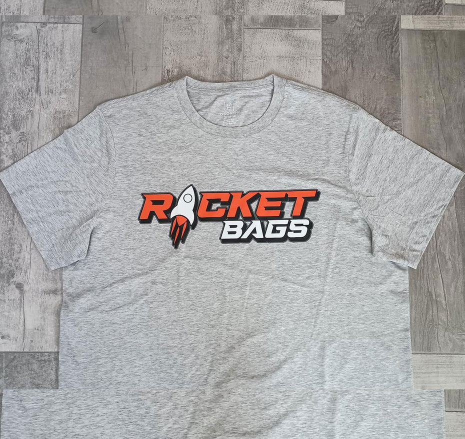 gray rocket bags t shirt