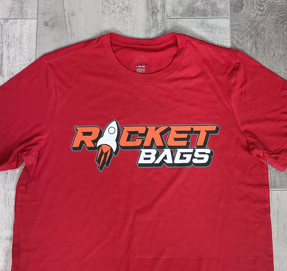 rocket bags t shirt in red