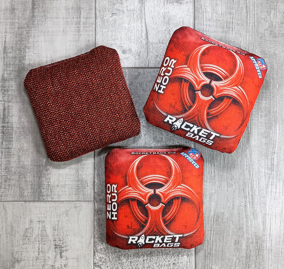 Zero Hour "Red" ACO Stamped Cornhole Bags