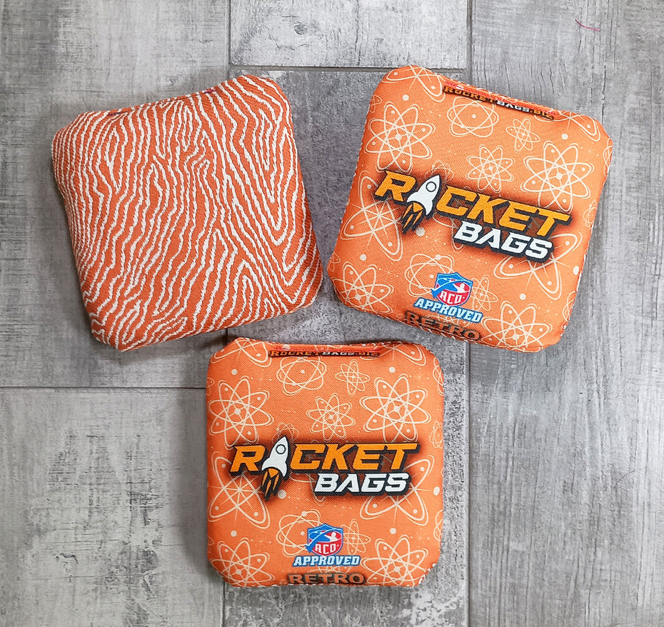Orange Retro ACO Cornhole Bags