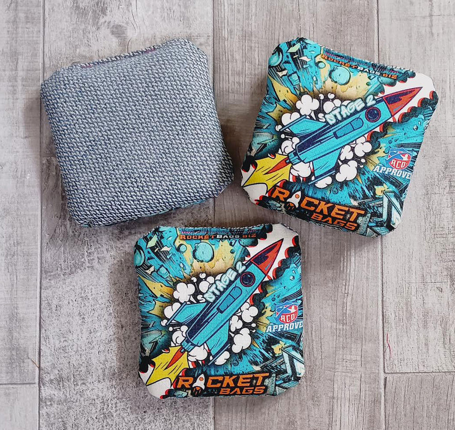 Stage 2 Blue Rocket ACO Cornhole Bags