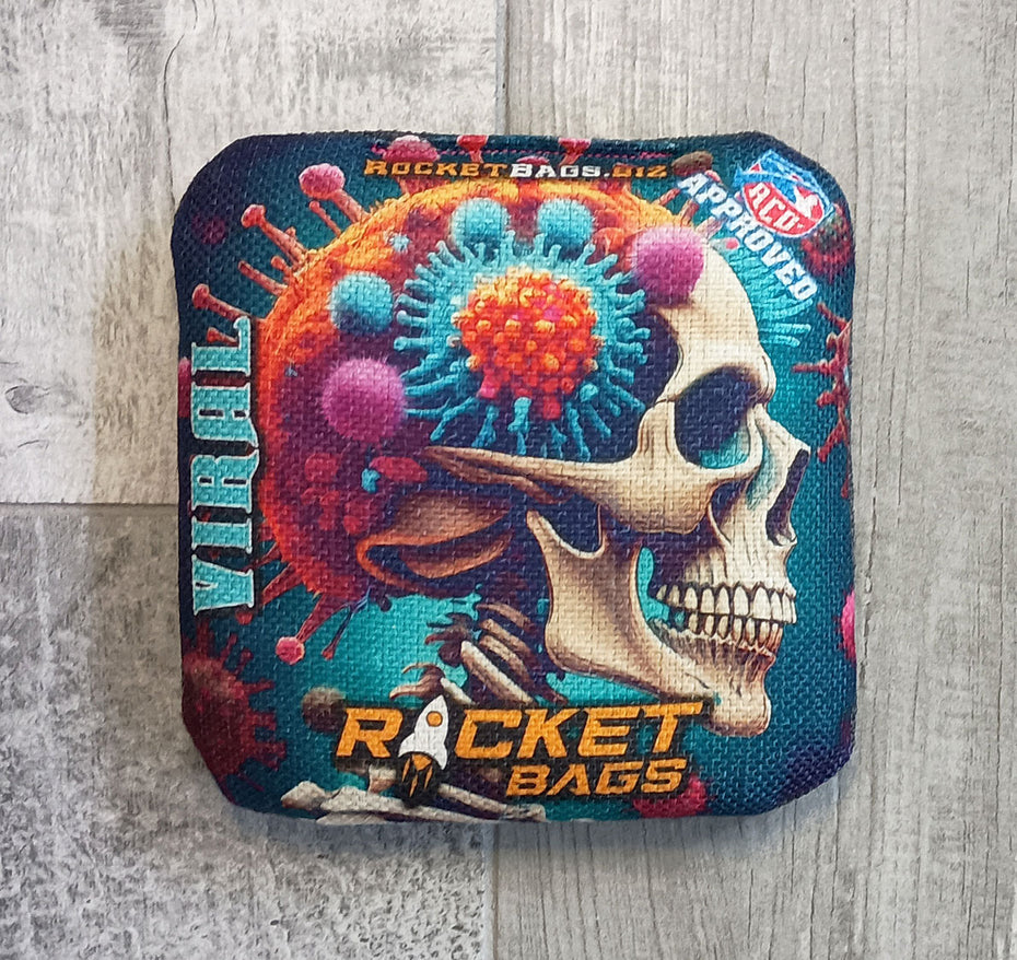 Viral Skull - Carpet Cornhole Bags ACO Approved