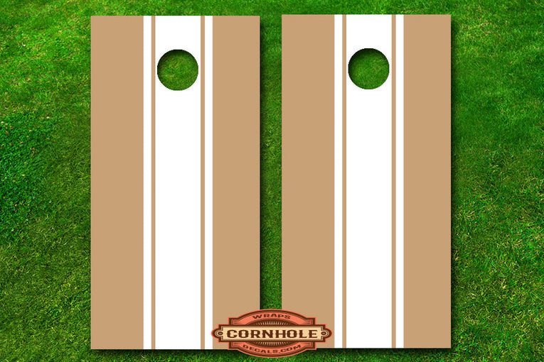 Custom 2 Color 3 Stripe Cornhole Board Wraps Rocket Cornhole Bags