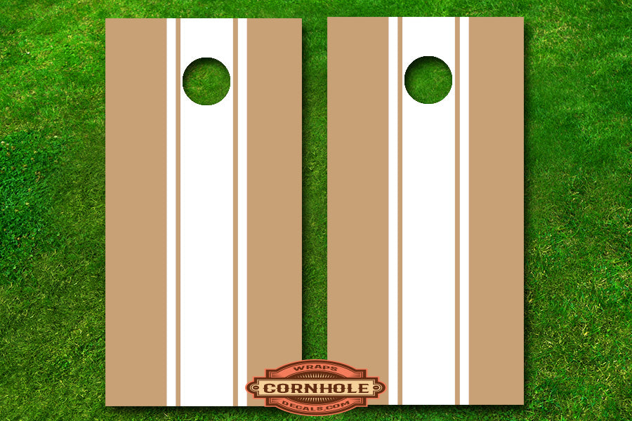 Custom 2 Color 3 Stripe Cornhole Board Wraps Rocket Cornhole Bags
