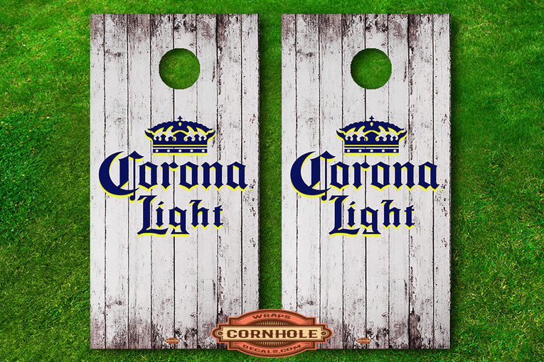 Corona Light Cornhole Board Decals Rocket Cornhole Bags