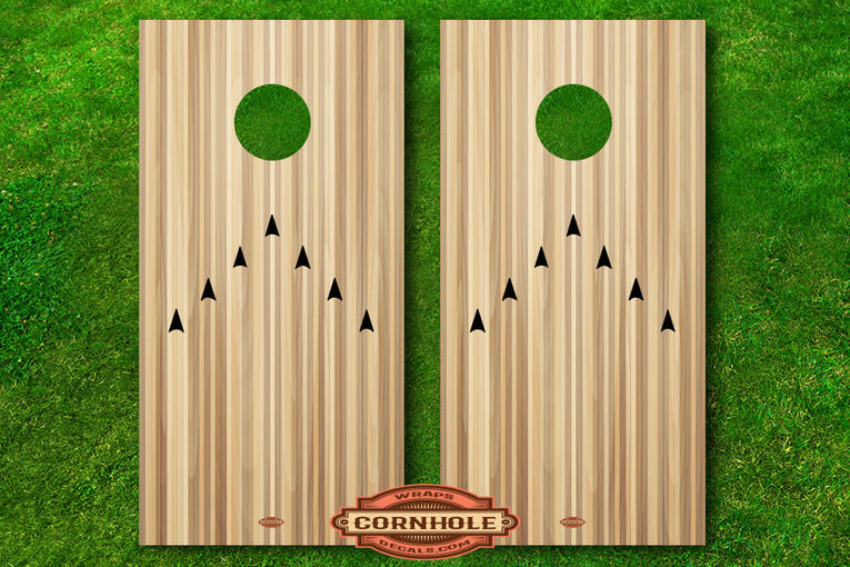 Bowling Cornhole Board Decal Rocket Cornhole Bags