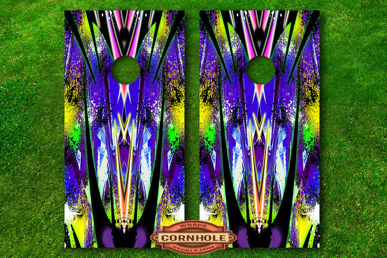 Spray Bomb Cornhole Decals Rocket Cornhole Bags