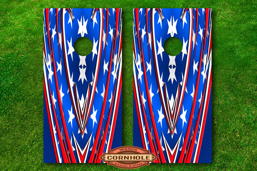 The Patriot Cornhole Decals Rocket Cornhole Bags