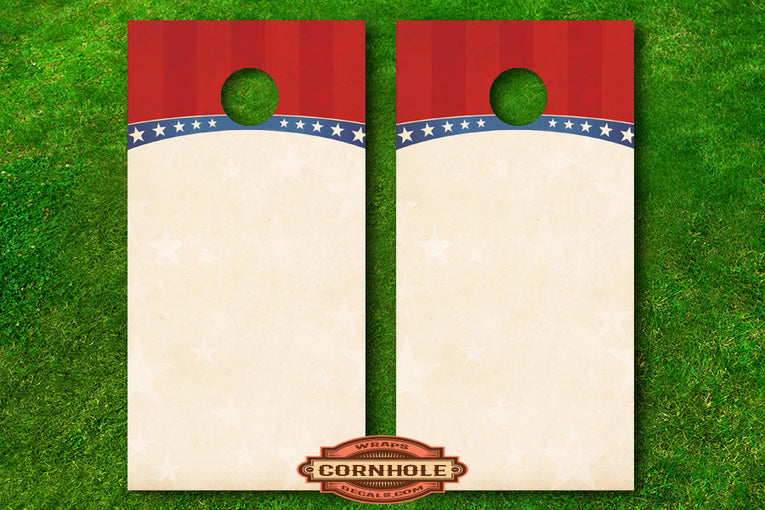 Patriotic US Flag Cornhole Board Wrap #2 Rocket Cornhole Bags