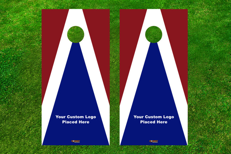 YOUR LOGO CUSTOM 3 COLOR TRIANGLE CORNHOLE WRAP