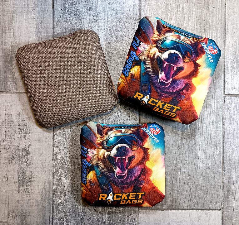 Bring It! Selfie Skydiver Carpet Cornhole Bags ACO Approved