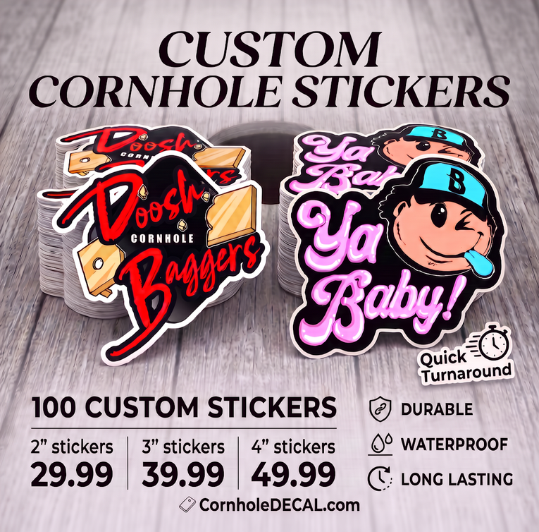 100 Custom Cornhole Club Decals and Stickers