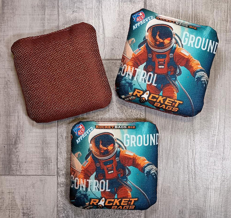 Red Ground Control ACO Approved Carpet Cornhole Bags