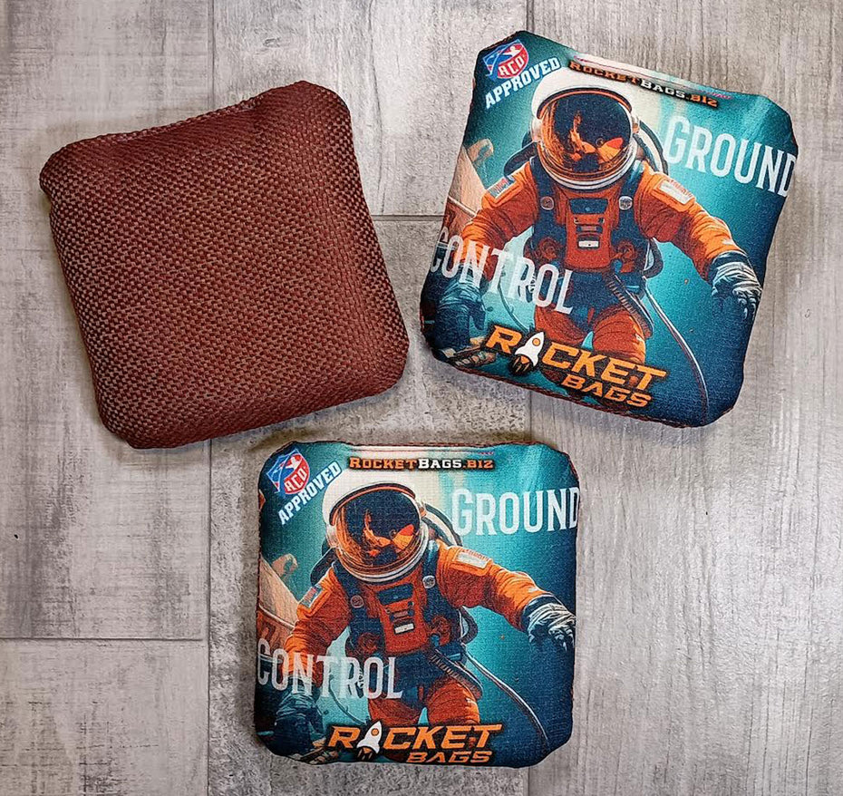 Red Ground Control ACO Approved Carpet Cornhole Bags