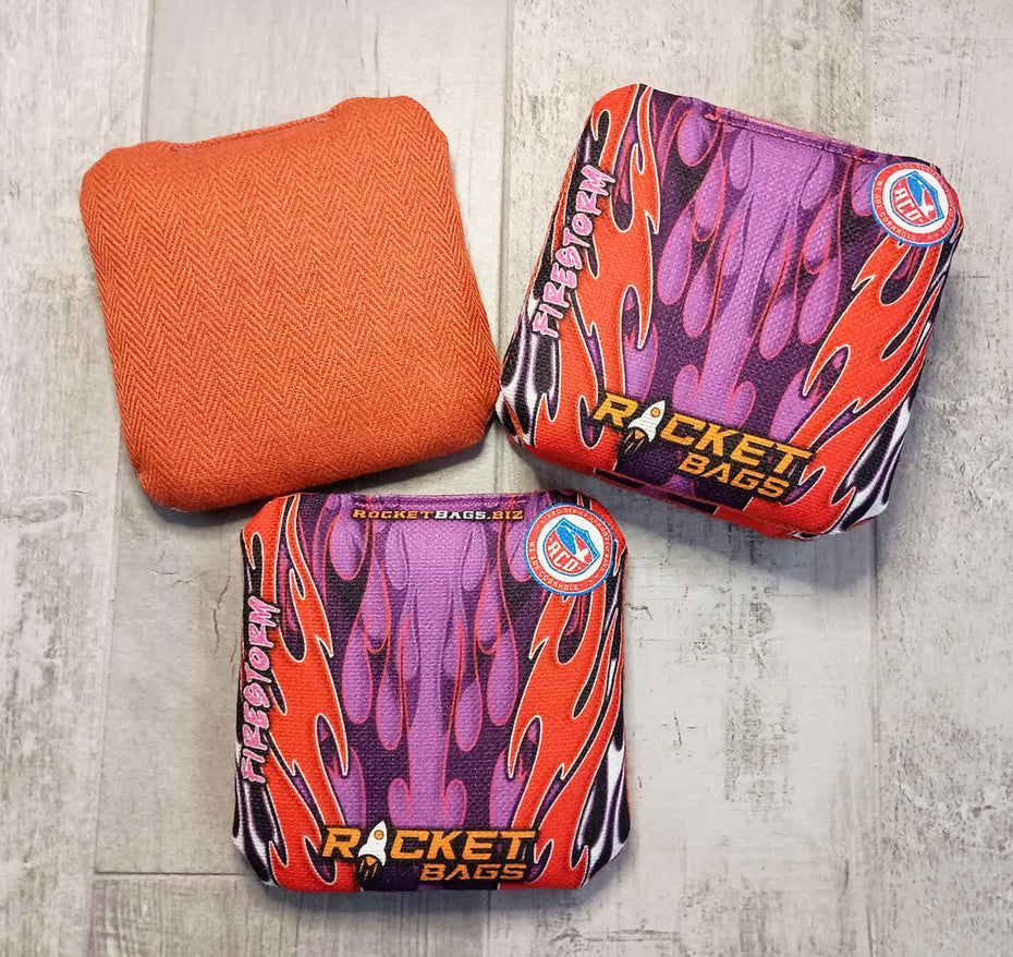Red FireStorm Pro Cornhole Bags