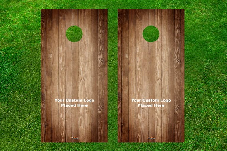 YOUR LOGO CUSTOM WOOD CORNHOLE WRAP