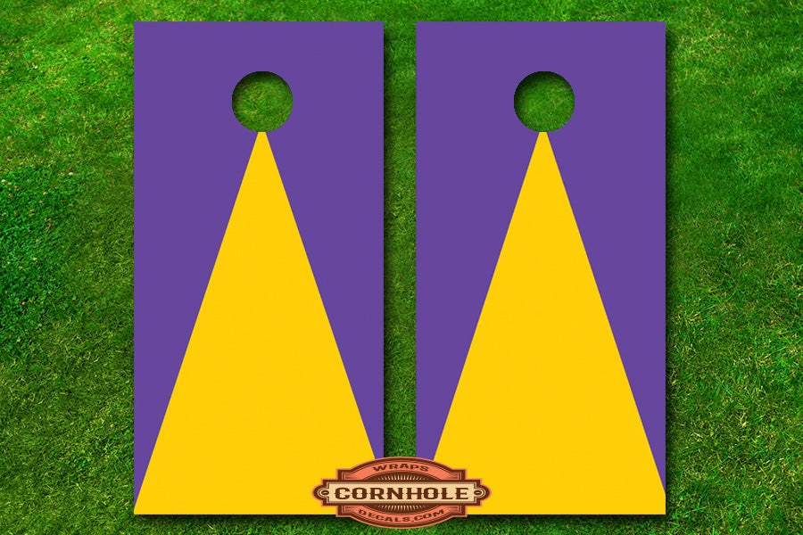 Custom 2 Color Triangle Pattern #1 Cornhole Board Wraps Rocket Cornhole Bags