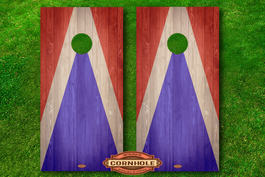 American Wood Cornhole Board Decal Rocket Cornhole Bags