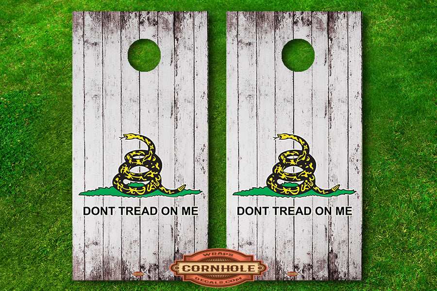 Gadsden Flag Cornhole Board Decals Rocket Cornhole Bags