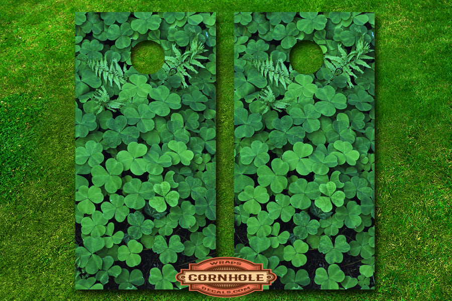 Lucky Clovers Cornhole Board Wraps Rocket Cornhole Bags