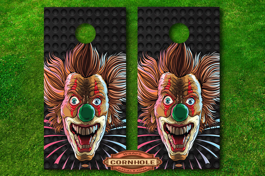 Killer Clowns Cornhole Board Decals Rocket Cornhole Bags