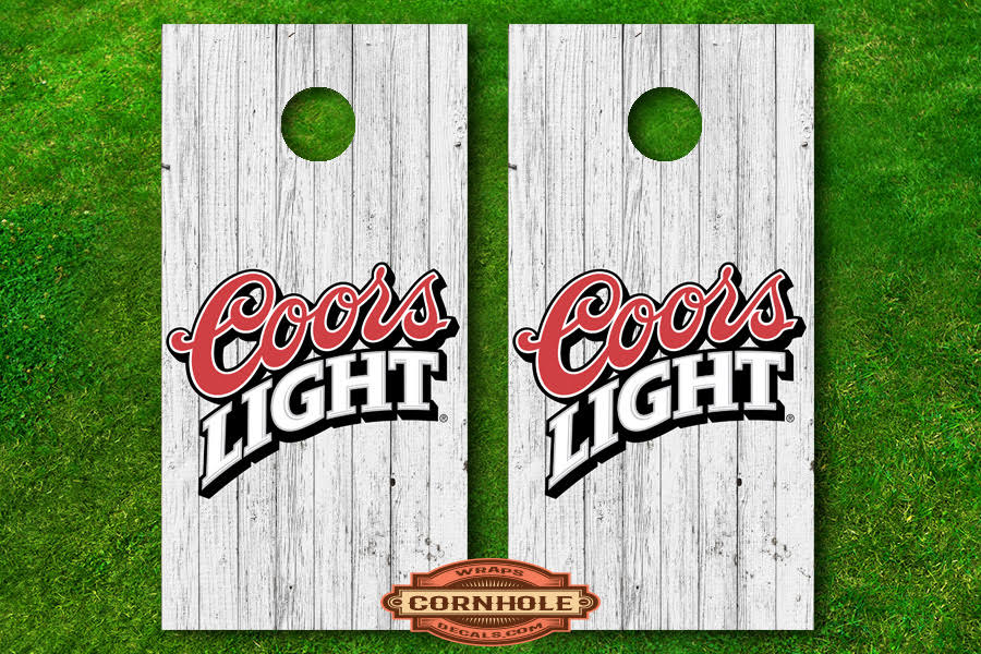 Coors Light Beer Cornhole Board Decals Rocket Cornhole Bags